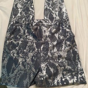 Grey blue snake print carbon 38 leggings